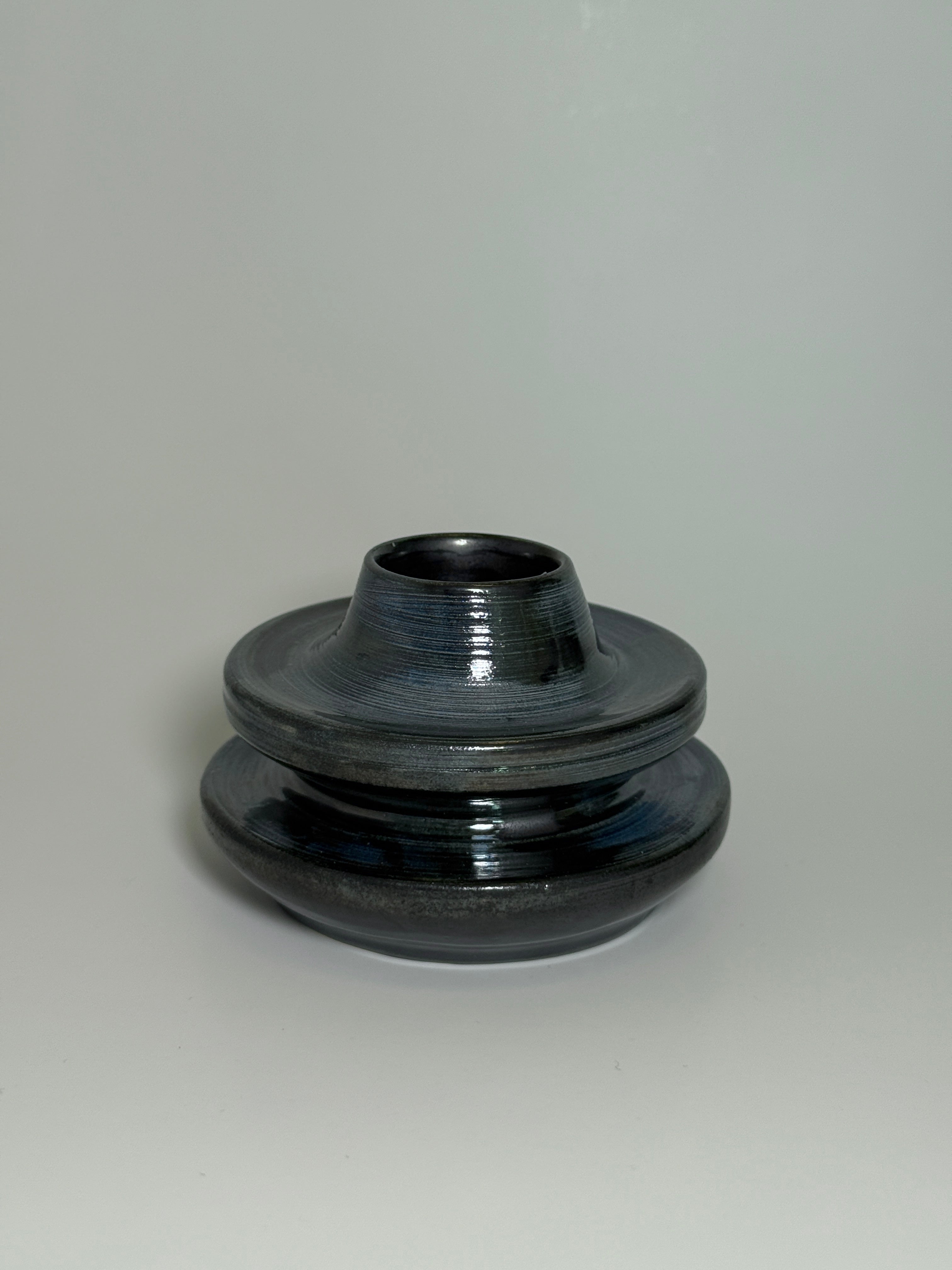 BB Blue Candlestick Holder